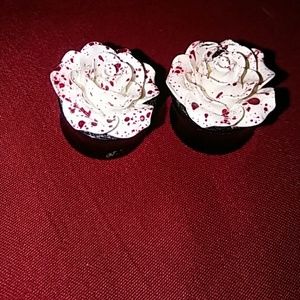 Blood Splatter Rose plugs